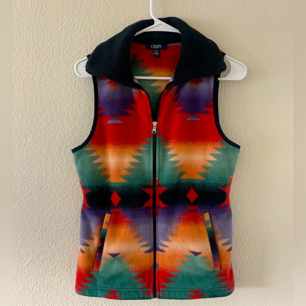 Vintage Chaps Women’s Boho/ Southwestern Vest Size Small